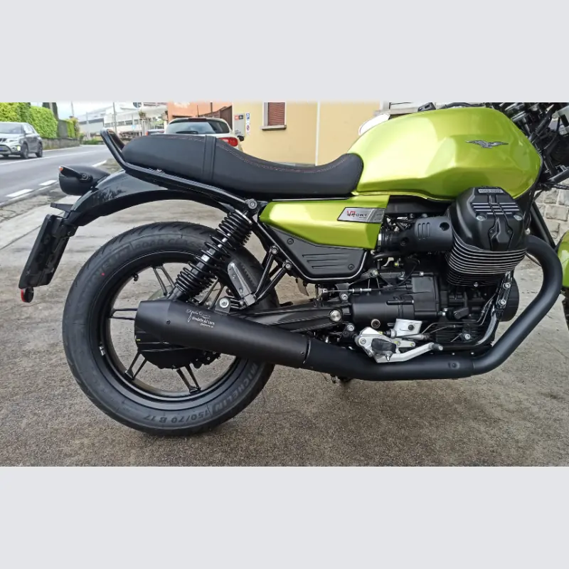 Agostini AMV7850VNE5+ schwarz pulverbeschichtet für Moto Guzzi V7 850 Euro 5+